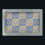 Hebilla Rectangular Estrella Judaica De David Metalizado Gold Blue<br><div class="desc">Está viendo la colección de diseño de Lee Hiller. Coleccionista,  ropa,  regalos y objetos de colección Lee Hiller Photography o colección de arte digital. Puedes ver su fotografía de la naturaleza en http://HikeOurPlanet.com/ y seguir su blog de senderismo dentro del Parque Nacional de Hot Springs.</div>