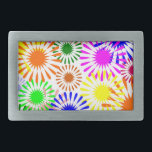 Hebilla Rectangular Flores multicolores<br><div class="desc">Flores en muchos colores. Diseño colorido exclusivo.</div>