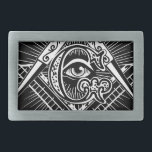 Hebilla Rectangular Freemasonry-Masónico-Albañilería<br><div class="desc">Albañiles libres de la albañilería</div>