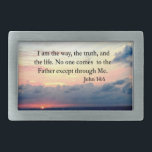HEBILLA RECTANGULAR HERMOSO DISEÑO DE FOTOS JOHN 14:6<br><div class="desc">Soy el camino, la verdad y la vida. Nadie viene al Padre excepto a través de Mí. Comparte tu fe, esperanza, milagros, amor de Dios y bendiciones con este hermoso diseño de fotos del océano con el inspirador versículo de las Escrituras John 14:6 en Tees and Gifts. Este diseño sereno...</div>