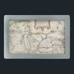 Hebilla Rectangular Mapa del vintage de los Great Lakes (1755)<br><div class="desc">Esto es un mapa del vintage de los Great Lakes producidos en 1755.</div>