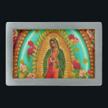 Hebilla Rectangular Nuestro Virgen María mexicano del santo de señora<br><div class="desc">" Nuestra señora mexicano México paz global" del "Virgen María de Guadalupe"" de Boho del "nativo americano del santo de la diosa de Latina Toltec Olmec "Nuestra del Senora de Guadalupe" Catolica Espagnol del kitsch del sudoeste del vintage del recuerdo de la madre de Jesús de dios de la adoración...</div>