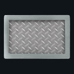 Hebilla Rectangular Placa gris del diamante<br><div class="desc">Placa gris del diamante</div>