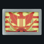 Hebilla Rectangular República de la bandera de las fuerzas militares<br><div class="desc">La bandera de la república de las fuerzas militares de Vietnam (pre 1975). Utilizado a partir de 1955 a 1975.</div>