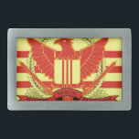 Hebilla Rectangular República de la bandera de las fuerzas militares<br><div class="desc">La bandera de la república de las fuerzas militares de Vietnam (pre 1975). Utilizado a partir de 1955 a 1975.</div>