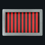 Hebilla Rectangular Ruby Black<br><div class="desc">Ruby Black es un diseño simple de rayas negras y rojas que se adaptan a todas las ocasiones y objetos. Esta imagen está disponible en una variedad de otros productos, sólo tienes que hacer clic en el enlace debajo de la foto cerca de 'Acerca de este diseño'.</div>