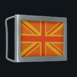 Hebilla Rectangular Sindicato de Naranjas vibrante Jack Bandera Britán<br><div class="desc">Una vibrante decoración de la bandera británica de Union Jack, naranja. Una declaración de diseño que seguramente causará una impresión en ocasiones formales e informales también. Un gran regalo de último minuto para ti o para alguien especial en tu lista. Utilice el vínculo "Preguntar a este diseñador" para contactarnos con...</div>