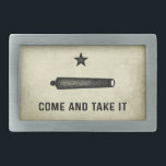 Hebillas del cinturón de la bandera de Gonzales<br><div class="desc">El vintage viene tomarle la bandera histórica de la batalla de Gonzales,  que comenzó la revolución de Tejas.</div>