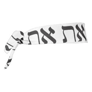 Hebreo Aleph Tav Tav Tepgrafía moderna blanca neg