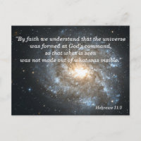 Hebreos 11:3 Tarjeta de memoria de escritura crist