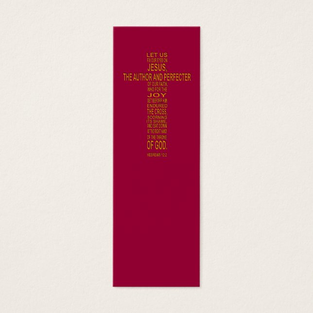 Hebreos 12:2 Marcador (Frente)