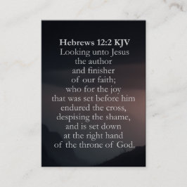 Hebreos 12:2 Tarjetas KJV - Cruza vergonzosa oscur