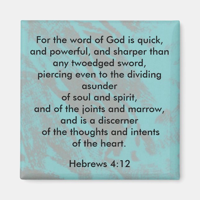 Hebreos 4:12 imán (Frente)