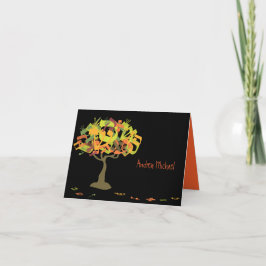 HEBREW LETTERS TREE Bar Mitzvah Gracias Tarjeta