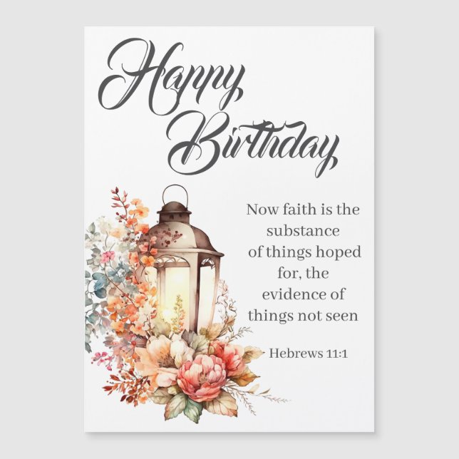 Hebrews 11:1 Christian Birthday Wishes (Anverso)