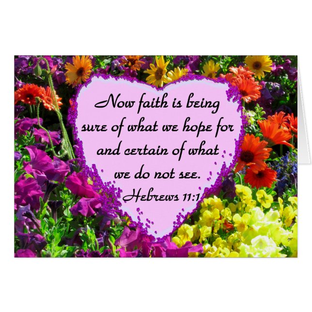 HEBREWS 11:1 DISEÑO FLORAL (Anverso (Horizontal))