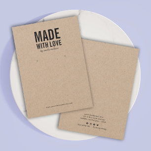 Hecha con amor Kraft Tarjeta de visualización de l