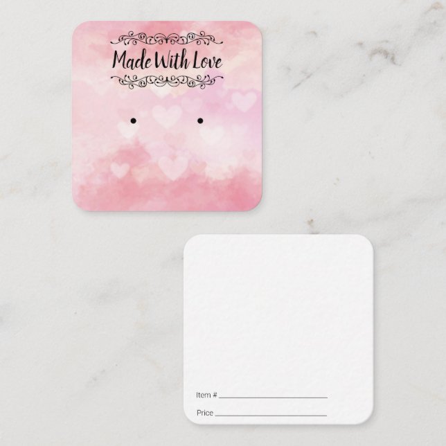 Hecha Con Tarjeta De Ama Para Ganar, Corazones De  (Anverso / Reverso)