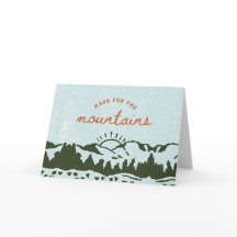 Hecha para las montañas en blanco tarjeta de felic