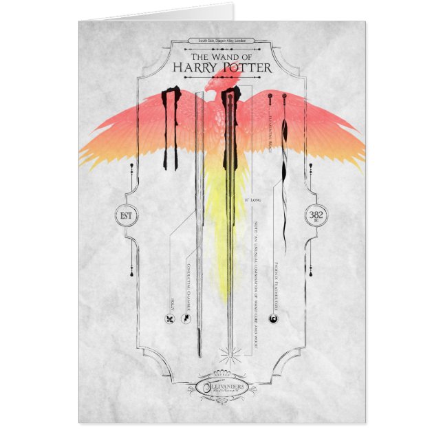 Hechizo de Harry Potter | Infografía de la Varita  (Frente)