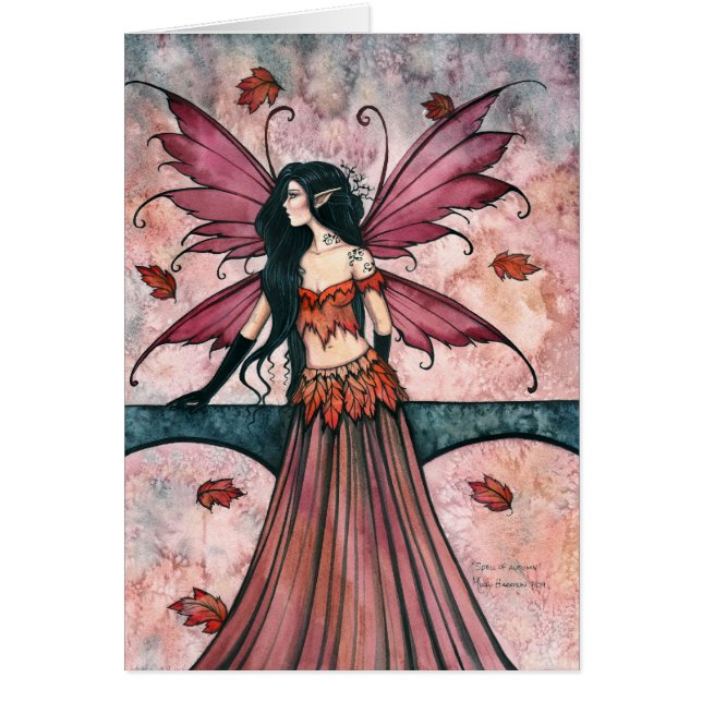 Hechizo de otoño con tarjeta de hadas de Molly Har (Frente)