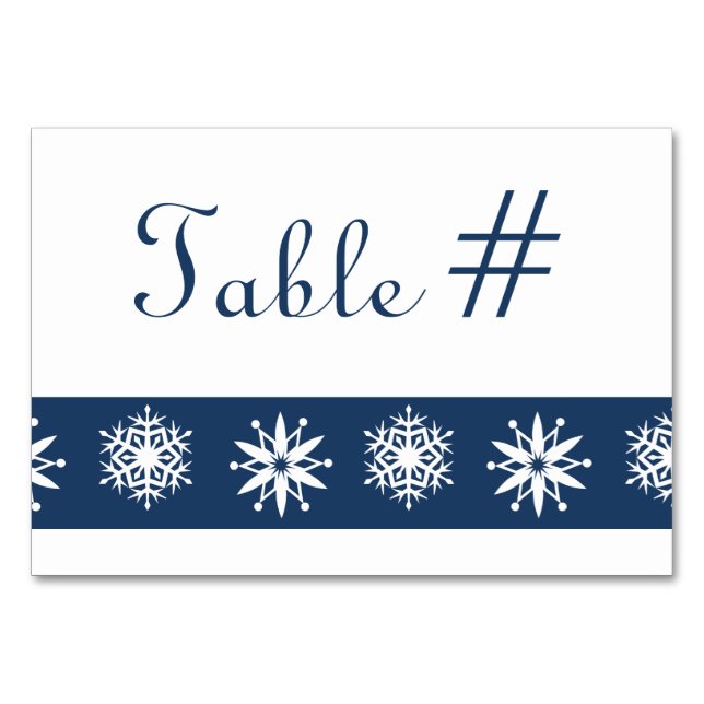 Hechizos de nieve en la tarjeta de mesa de la mari (Anverso)