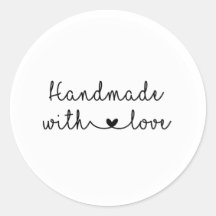 Hecho a mano con amor simple Pegatina