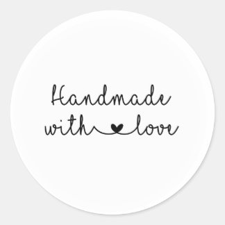 Hecho a mano con amor simple Pegatina