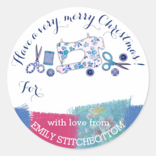 Hecho a mano con la etiqueta del navidad de la