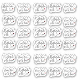 Hecho a mano con Pegatinas de amor