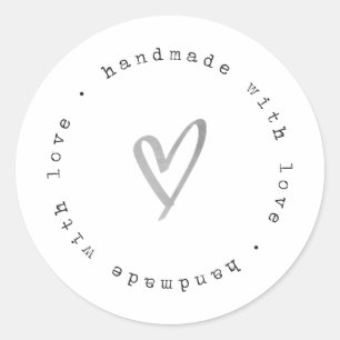 Hecho a mano con Pegatinas de amor