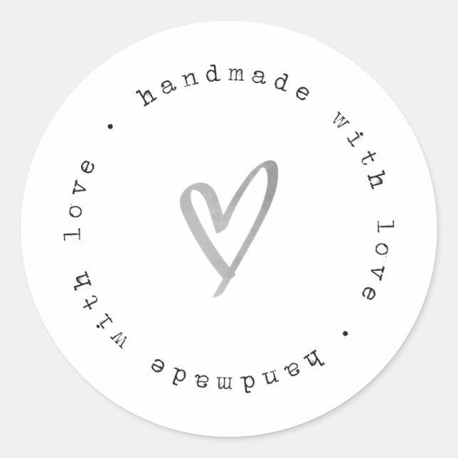 Hecho a mano con Pegatinas de amor (Anverso)