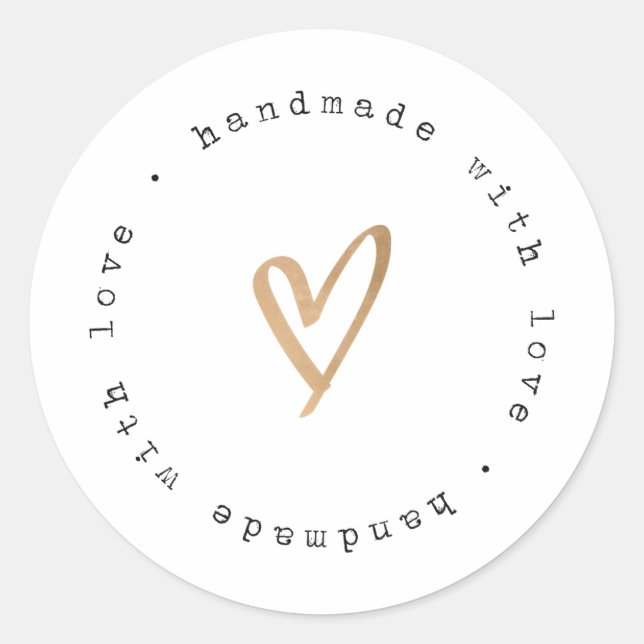 Hecho a mano con Pegatinas de amor (Anverso)