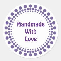 Hecho a mano con Pegatinas de amor