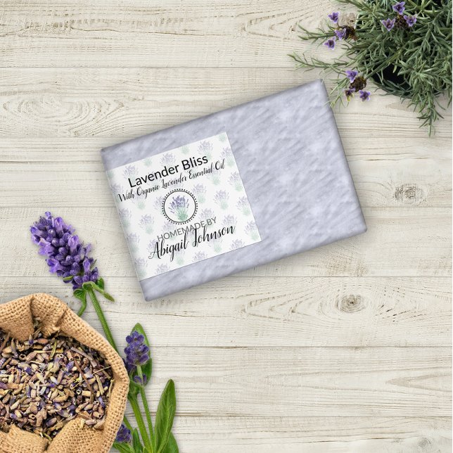 Hecho a mano | Jabón de lavanda casero | Etiqueta  (Subido por el creador)