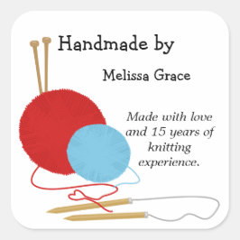 Hecho a mano por Pegatinas de Knitting