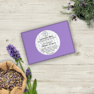 Hecho a mano   Sello de lavanda casera o etiqueta