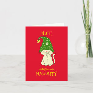 Hecho a medida divertido festivo gato Navidad