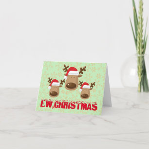 Hecho a medida Ew Navidad divertido reno Anti