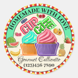 Hecho con amor Pegatina de alimentos