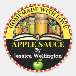 Hecho con amor Pegatina de alimentos