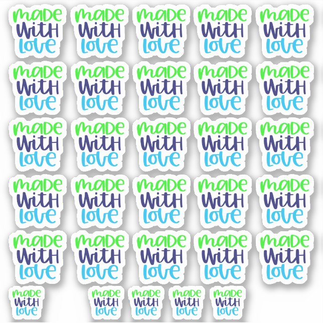 Hecho con amor - Pegatina de vinilo (Anverso)