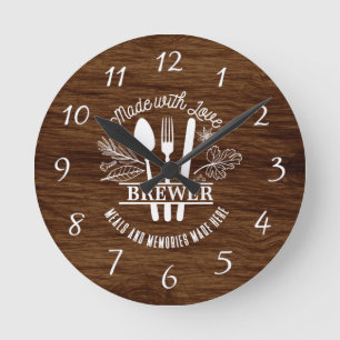 Hecho con amor Reloj de pared acrílico personaliza
