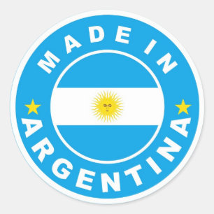 hecho con la etiqueta de la bandera argentina