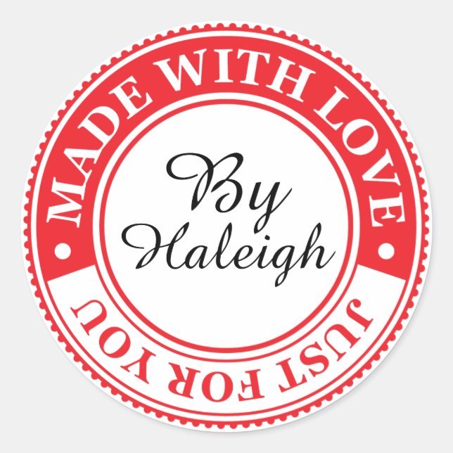 Hecho con Pegatina de amor - SRF (Anverso)