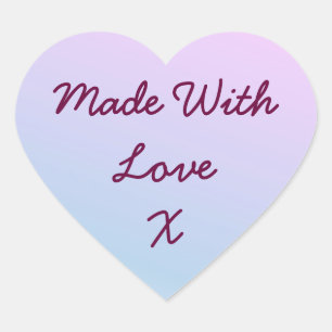 Hecho con pegatinas de amor