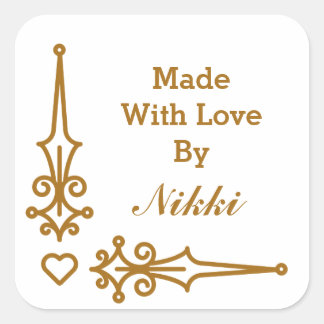 Hecho con pegatinas de amor