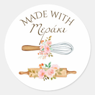 Hecho con pegatinas meraki, pegatinas griegos