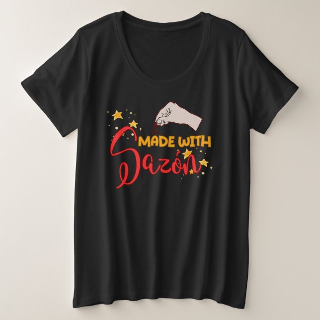 Hecho con Sazón y con mucho sabor (Anverso del diseño)