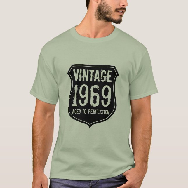 Hecho en 1969 | hombres de camisetas envejecidas a (Anverso)